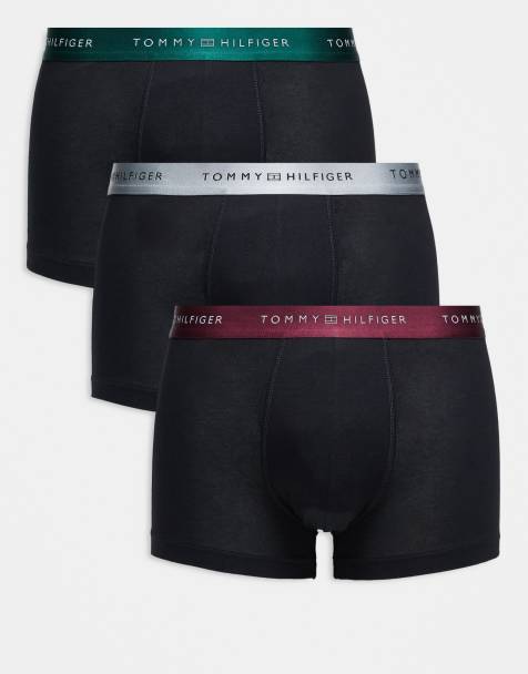 Tommy Hilfiger – Signature – 3er-Pack Basic-Unterhosen aus Baumwolle in Schwarz mit Metallic-Bund - view 1