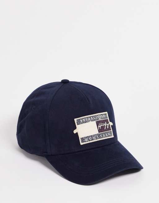 Tommy Hilfiger signature badge cap in navy ASOS