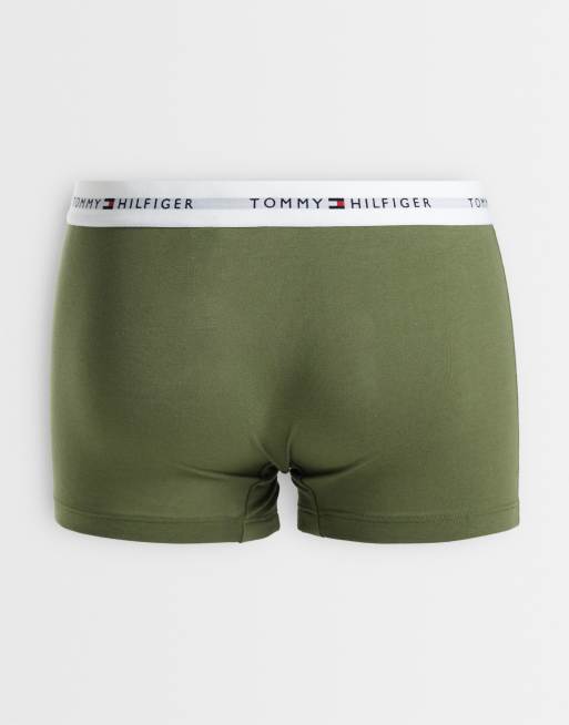 Tommy Hilfiger Signature Baumwoll-5er-Pack Trunks in Khaki/Weiß/Marineblau/Grau/Schwarz, 2 von 3