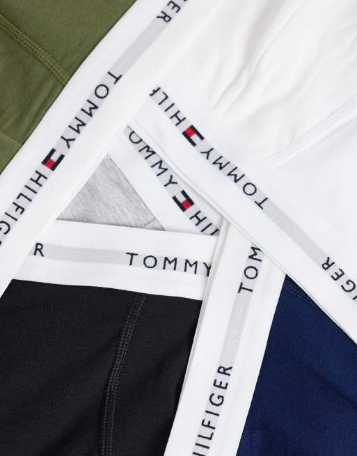Tommy Hilfiger Signature Baumwoll-5er-Pack Trunks in Khaki/Weiß/Marineblau/Grau/Schwarz, 3 von 3