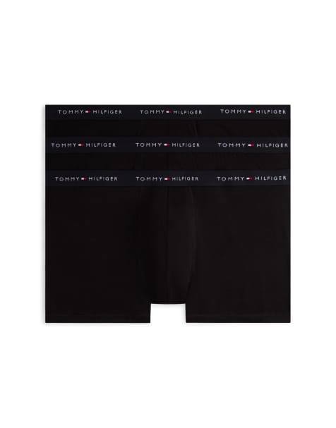 Tommy Hilfiger Signature bomuld Plus pakke med 3 boksershorts i sort - view 1