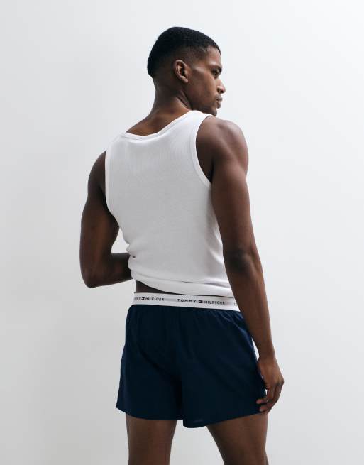 Tommy Hilfiger Signature Cotton 2 pack woven boxers in navy, 3 of 3