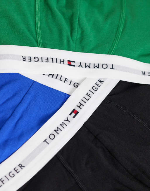 Tommy Hilfiger Signature Cotton 3 pack boxer briefs in blue/green/black, 3 of 3