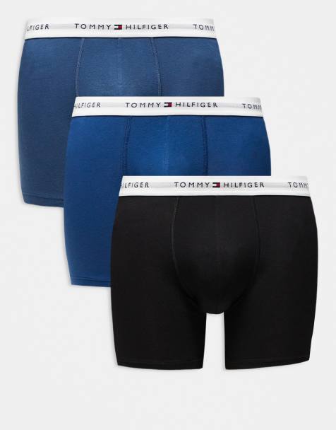 Tommy Hilfiger – Signature Cotton – 3er-Pack Unterhosen in Schwarz und Blau - view 1
