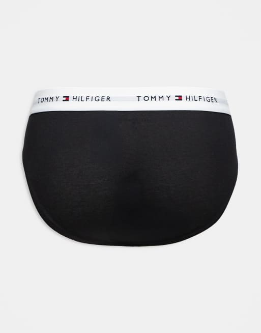 Tommy Hilfiger – Signature Cotton – 3er-Pack Unterhosen in Schwarz und Blau, 2 von 3