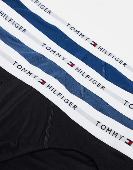 Tommy Hilfiger – Signature Cotton – 3er-Pack Unterhosen in Schwarz und Blau, 3 von 3