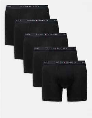 Tommy Hilfiger Signature Cotton 5 pack boxer briefs in black 0 16990₽