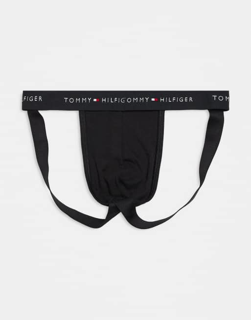Tommy Hilfiger - Signature Cotton - Confezione da 3 sospensori neri, 3 di 3