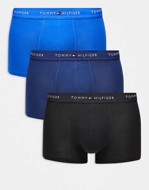 Tommy Hilfiger signature cotton essentials 3 pack boxer briefs in blue tones - view 1