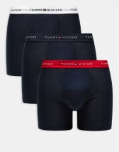 Calvin Klein Cotton Stretch 3 pack trunk with coloured waistbands in black