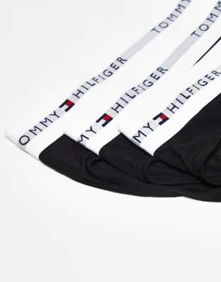 Tommy Hilfiger Signature Cotton Essentials 3 Pack Briefs In Black