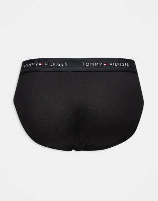 Tommy Hilfiger Signature Cotton Essentials 3-pack Briefs In Black