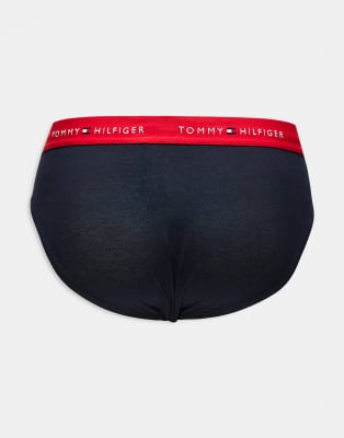 Tommy Hilfiger Signature Cotton Essentials 3-pack Briefs In Blue