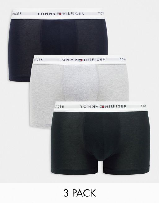 Tommy Hilfiger Cotton Classics Boxer Briefs 3-Pack Grey/Navy/Bla