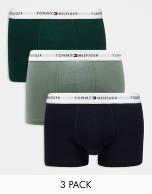 Tommy Hilfiger signature cotton essentials 3 pack trunks in multi