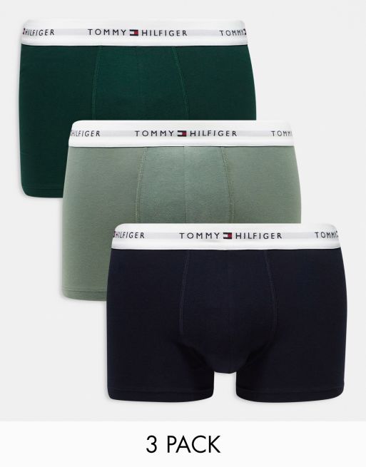 Tommy Hilfiger 3-Pack Check Waistband Thong - Multi