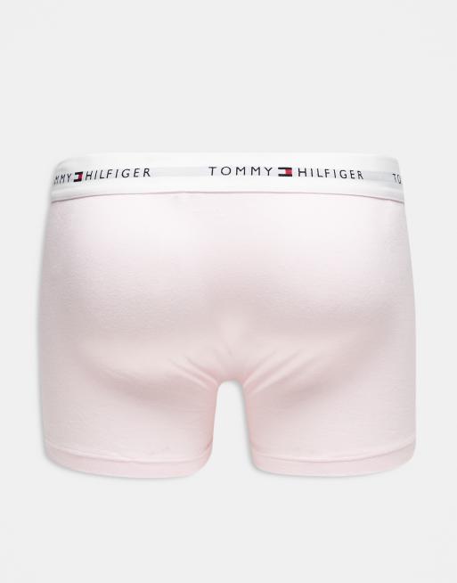 Tommy Hilfiger signature cotton essentials 3 pack trunks in pink/red/heart print, 3 of 3
