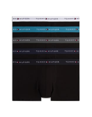 Tommy Hilfiger Signature Cotton Essentials 5 Pack Briefs In Black