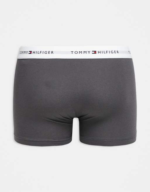 Tommy Hilfiger - Signature Cotton Essentials - Pakke med 3 par boksershorts i sort/grå/blå, 3 af 3