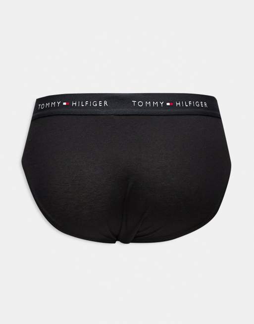 Tommy Hilfiger - Signature Cotton Essentials - Pakke med 3 par sorte underbukser, 2 af 3