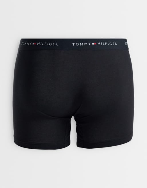 Tommy Hilfiger - Signature Cotton - Lot de 5 boxers à taille colorée - Noir, 2 de 3