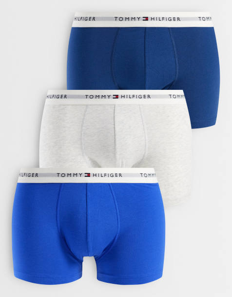 Tommy Hilfiger - Signature Cotton - Pack de 3 calzoncillos de color azul y gris de algodón - view 1