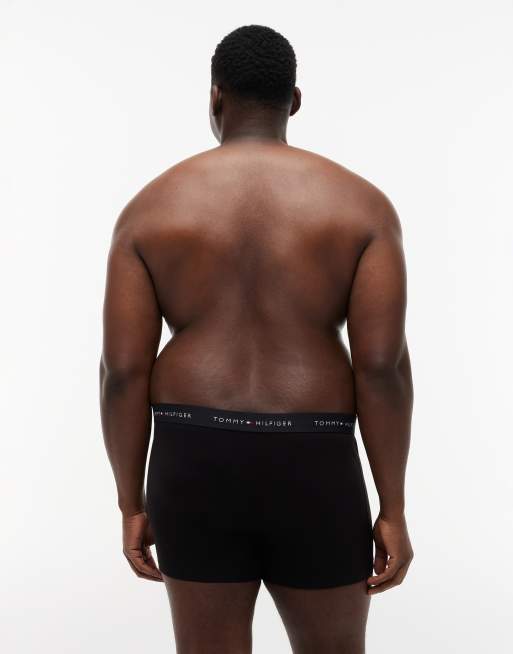 Tommy Hilfiger Signature Cotton Plus 3-pack trunks in black, 4 of 4