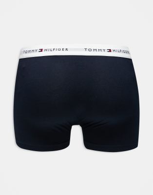 Tommy Hilfiger Signature Essential 3 Pack Boxer Briefs With Colored Waistband In Multi