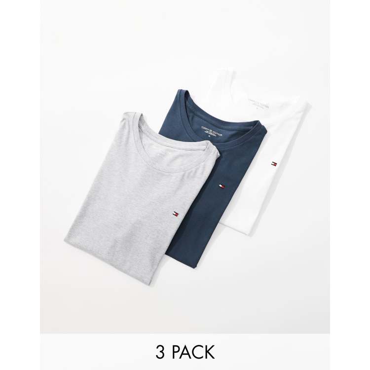 Tommy Hilfiger – Signature Essential – 3er-Pack T-Shirts in Weiß