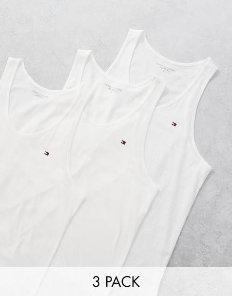 Tommy Hilfiger – Signature Essential – 3er-Pack Tanktops in Weiß - view 1