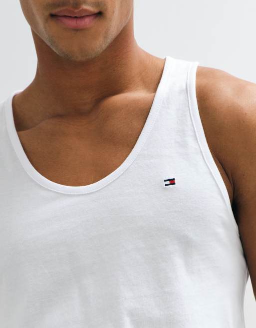 Tommy Hilfiger - Signature Essential - Confezione da 3 top senza maniche bianchi, 4 di 5