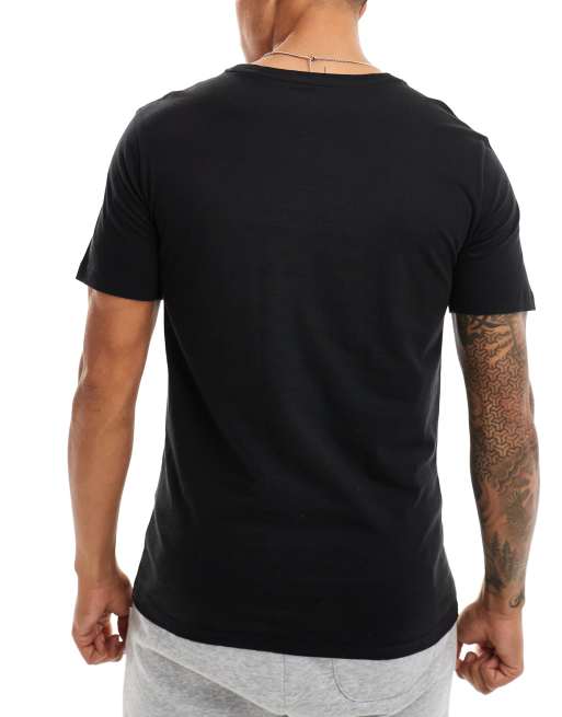 Tommy Hilfiger Signature Essential flag logo 3 pack t-shirt in black, 3 of 4