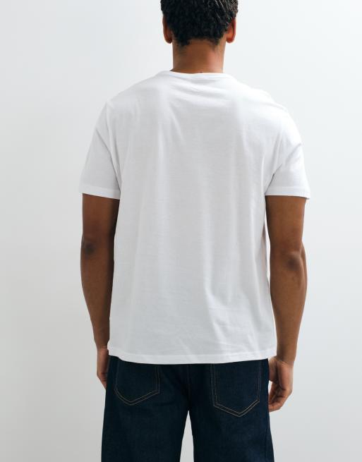 Tommy Hilfiger Signature Essential flag logo 3 pack t-shirt in white, 5 of 5