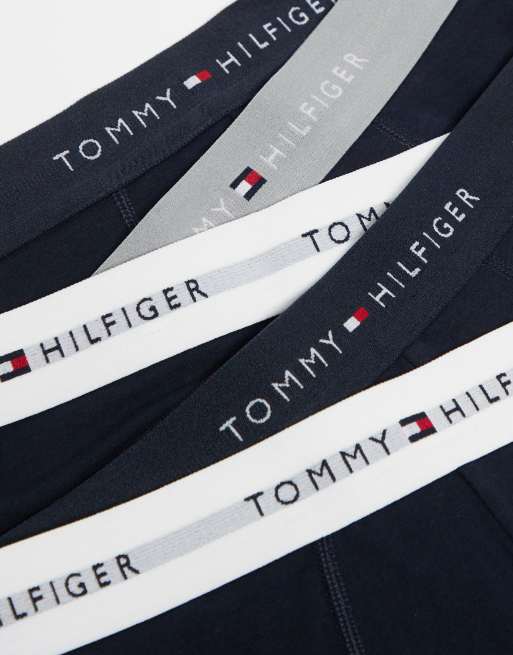 Tommy Hilfiger – Signature Essential – Marinblå trunks i bomull med färgade midjeband, 5-pack, 3 av 4