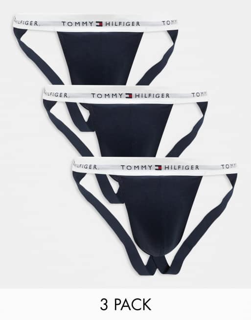 Tommy Hilfiger - Signature Essential - Set van 3 jockstraps in marineblauw