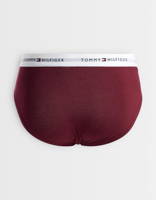 Tommy Hilfiger Signature katoenen 5-pack slips in navy/wit/bordeauxrood/blauw, 2 van 3