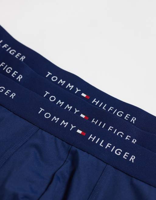 Tommy Hilfiger Signature Microfiber 3 pack boxer briefs in navy, 3 of 3