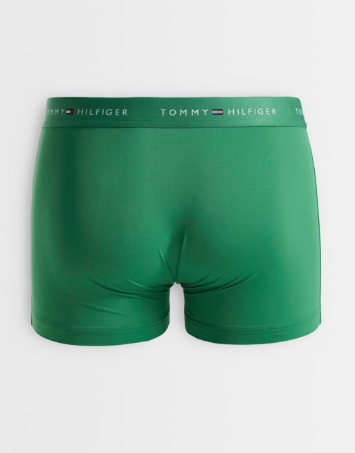 Tommy Hilfiger Signature Microfiber 3 pack briefs in navy/black/green, 2 of 3