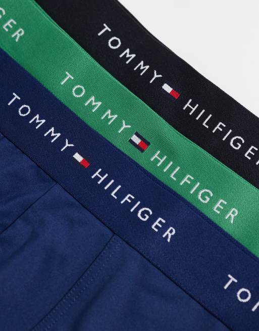 Tommy Hilfiger Signature Microfiber 3 pack briefs in navy/black/green, 3 of 3