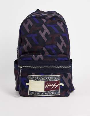 Tommy Hilfiger Signature Monogram Print Backpack In Multi ModeSens