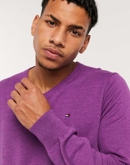 Tommy hilfiger best sale purple sweater