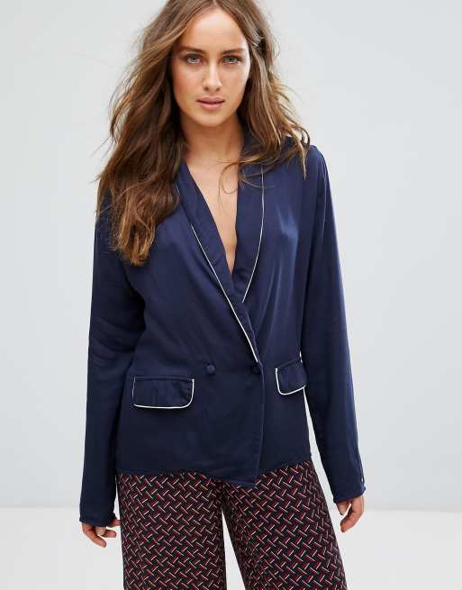 Tommy Hilfiger Silky Woven Long Sleeve Blazer