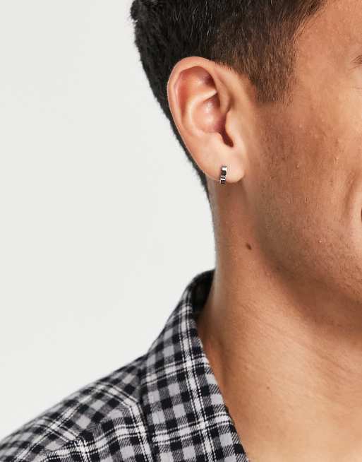 Tommy Hilfiger – Silverfärgade creoler med logga
