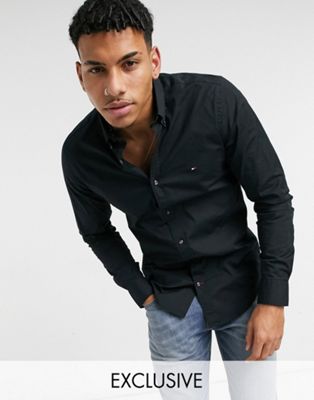 Tommy Hilfiger skinny fit shirt in black exclusive to Asos