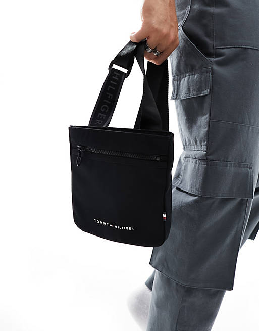 Tommy Hilfiger skyline mini crossover bag in black | ASOS