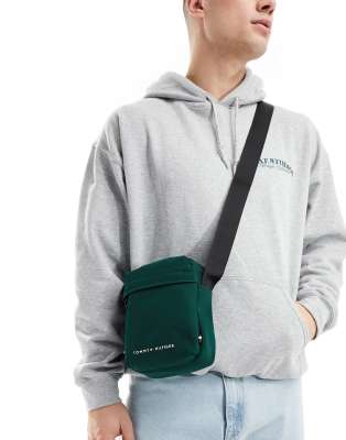 Tommy Hilfiger skyline mini reporter bag in hunter green