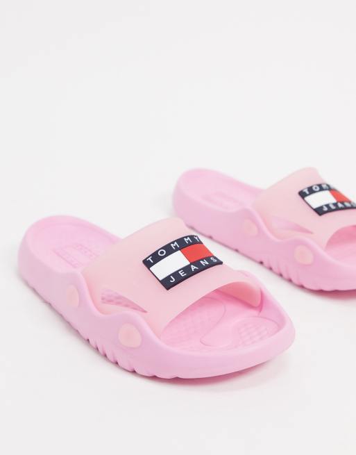 Tommy hilfiger pink sliders new arrivals