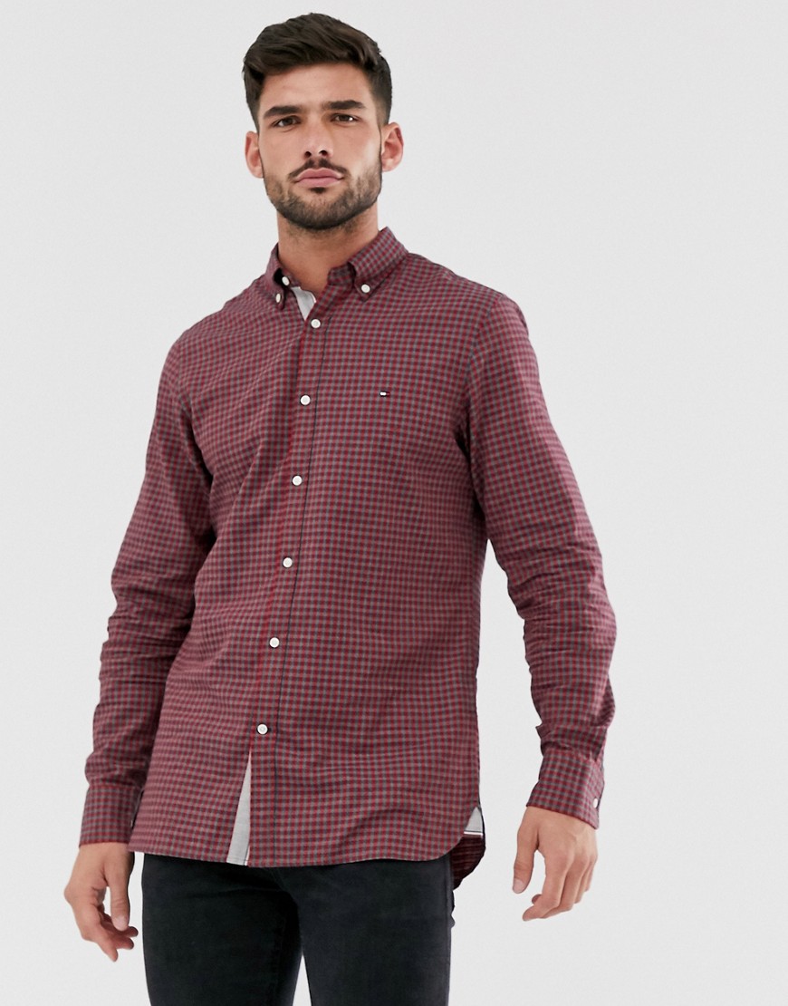 Tommy Hilfiger slim fit gingham check shirt in red