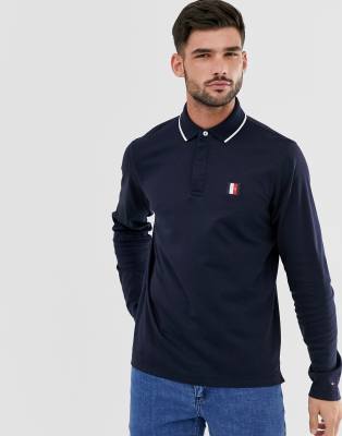 mens tommy hilfiger long sleeve polo