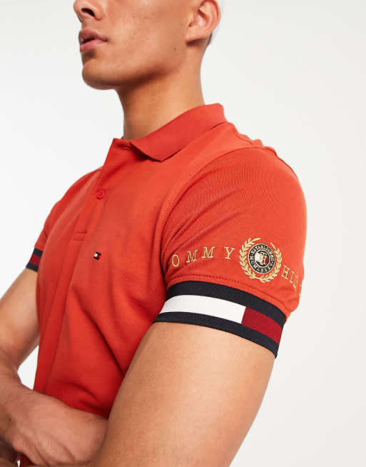 Tommy hilfiger polo discount rood